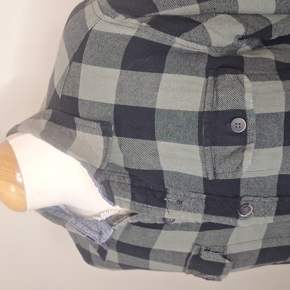 Tailor Vintage Men's M Shacket Sherpa Lined Buffalo Plaid Green Mistletoe - Picture 3 of 10